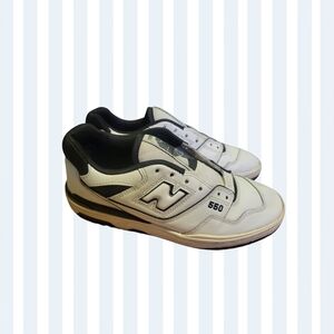 New Balance Men's 550 Black and White Sneakers